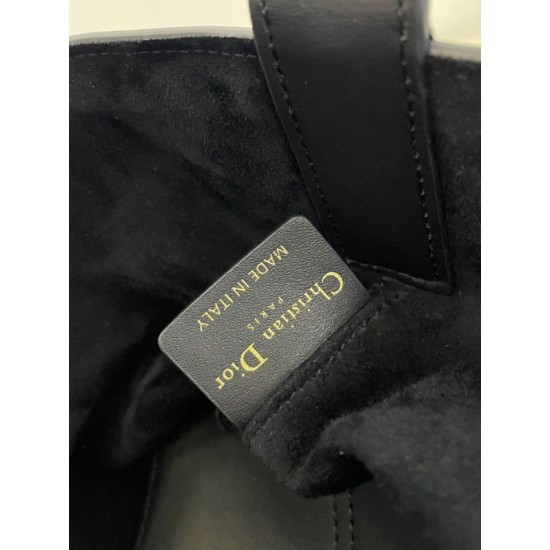 Super Clone Replica Dior Toujours Mini Tote Bag in Black Macrocannage Top Replica Dior Toujours Mini Tote Bag in Black Macrocannage