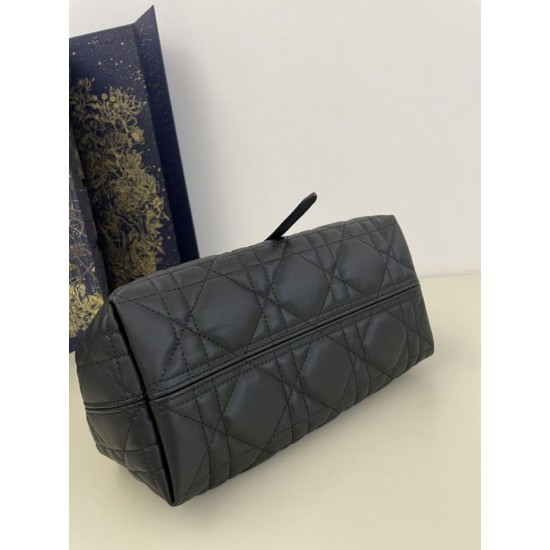Super Clone Replica Dior Toujours Mini Tote Bag in Black Macrocannage Top Replica Dior Toujours Mini Tote Bag in Black Macrocannage