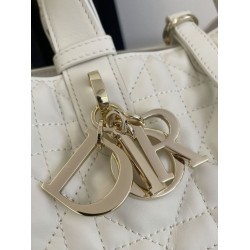 Super Clone Replica Dior Toujours Mini Tote Bag in White Macrocannage Top Replica Dior Toujours Mini Tote Bag in White Macrocannage