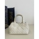 Super Clone Replica Dior Toujours Mini Tote Bag in White Macrocannage Top Replica Dior Toujours Mini Tote Bag in White Macrocannage