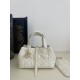 Super Clone Replica Dior Toujours Mini Tote Bag in White Macrocannage Top Replica Dior Toujours Mini Tote Bag in White Macrocannage