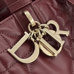 Top Replica Dior Toujours Medium Bag in Burgundy Macrocannage