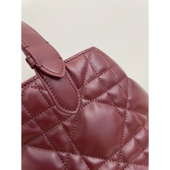 Top Replica Dior Toujours Medium Bag in Burgundy Macrocannage