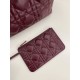 Top Replica Dior Toujours Medium Bag in Burgundy Macrocannage