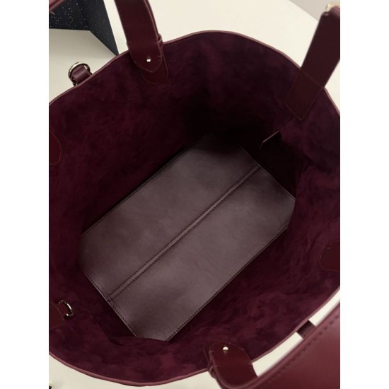 Top Replica Dior Toujours Medium Bag in Burgundy Macrocannage