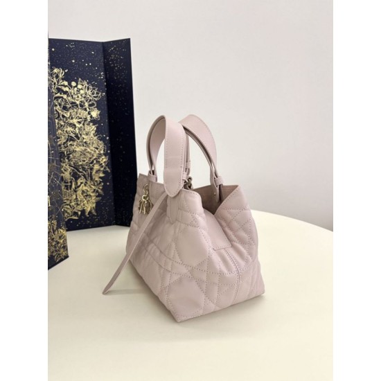 Super Clone Replica Dior Toujours Mini Tote Bag in Pink Macrocannage Top Replica Dior Toujours Mini Tote Bag in Pink Macrocannage