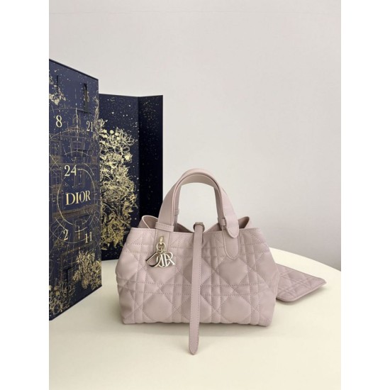 Super Clone Replica Dior Toujours Mini Tote Bag in Pink Macrocannage Top Replica Dior Toujours Mini Tote Bag in Pink Macrocannage