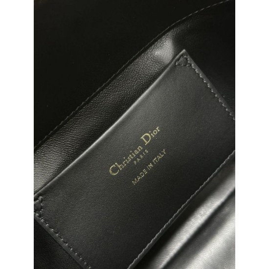 Top Replica Dior Toujours Small Vertical Tote Bag with Lucky Charm, Black