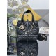 Top Replica Dior Toujours Small Vertical Tote Bag with Lucky Charm, Black