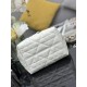 Top Replica Dior Toujours Small Vertical Tote Bag with Lucky Charm, White