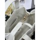 Top Replica Dior Toujours Small Vertical Tote Bag with Lucky Charm, White