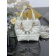 Top Replica Dior Toujours Small Vertical Tote Bag with Lucky Charm, White