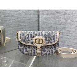 Top Replica Dior Bobby Bag Medium East-West Dior Oblique jacquard bag in blue