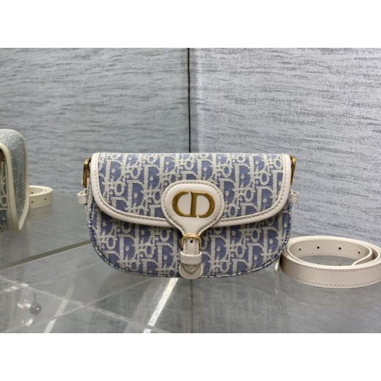 Top Replica Dior Bobby Bag Medium East-West Dior Oblique jacquard bag in blue