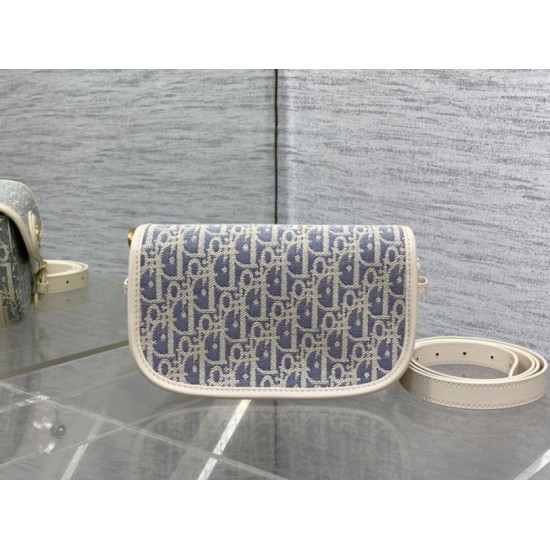 Top Replica Dior Bobby Bag Medium East-West Dior Oblique jacquard bag in blue