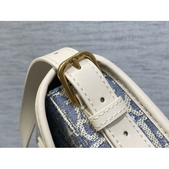 Top Replica Dior Bobby Bag Medium East-West Dior Oblique jacquard bag in blue
