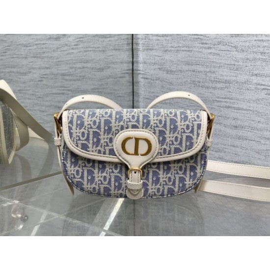Top Replica Dior Bobby Bag Medium East-West Dior Oblique jacquard bag in blue