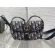 Top Replica Medium East-West Dior Oblique jacquard bag in black