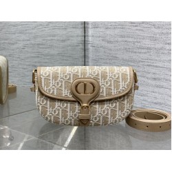 Top Replica Medium East-West Dior Oblique jacquard bag in brown