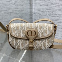 Top Replica Medium East-West Dior Oblique jacquard bag in brown
