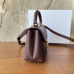 Top Replica Celine Teen Nino top-handle bag in smooth calfskin in burgundy