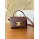 Super Clone Replica Celine Teen Nino top-handle bag in smooth calfskin in burgundy Top Replica Celine Teen Nino top-handle bag in smooth calfskin in burgundy