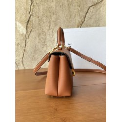 Top Replica Celine Teen Nino top-handle bag in smooth calfskin in brown