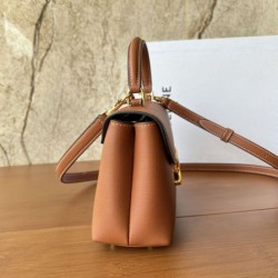 Top Replica Celine Teen Nino top-handle bag in smooth calfskin in brown