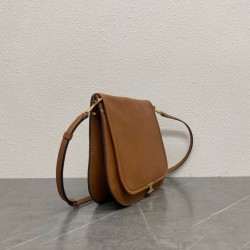 Top Replica Celine Soft Triomphe Besace shoulder bag in brown
