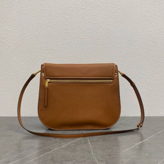 Top Replica Celine Soft Triomphe Besace shoulder bag in brown