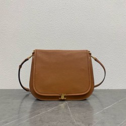 Top Replica Celine Soft Triomphe Besace shoulder bag in brown