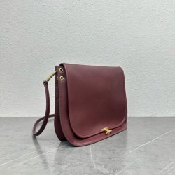 Top Replica Celine Soft Triomphe Besace shoulder bag in burgundy