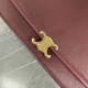 Top Replica Celine Soft Triomphe Besace shoulder bag in burgundy
