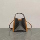Super Clone Replica Celine Triomphe small cube bag in canvas/calfskin in brown Top Replica Celine Triomphe small cube bag in canvas/calfskin in brown
