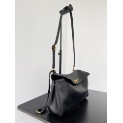 Top Replica Balenciaga Rodeo Medium shoulder bag in black and gold