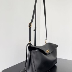 Top Replica Balenciaga Rodeo Medium shoulder bag in black and gold
