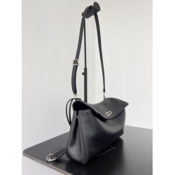 Top Replica Balenciaga Rodeo Medium shoulder bag in black and silver