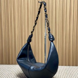 Top Replica YSL Saint Laurent Amalia hobo bag in black
