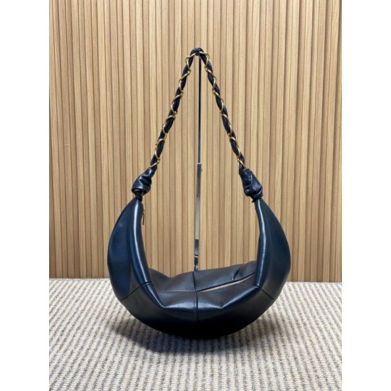Top Replica YSL Saint Laurent Amalia hobo bag in black