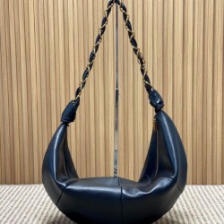 Top Replica YSL Saint Laurent Amalia hobo bag in black