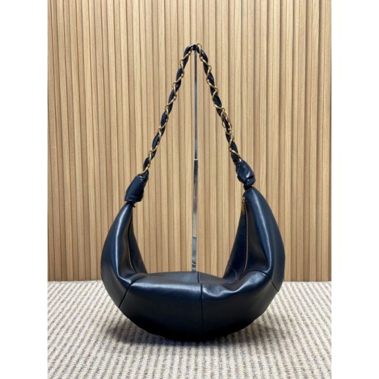 Top Replica YSL Saint Laurent Amalia hobo bag in black