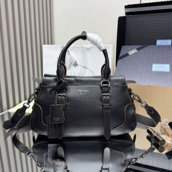 Super Clone Replica Prada Large Tote/Shopping Bag 1BG604 Black Top Replica Prada Large Tote/Shopping Bag 1BG604 Black