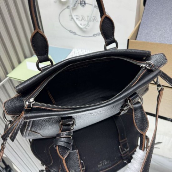 Super Clone Replica Prada Large Tote/Shopping Bag 1BG604 Black Top Replica Prada Large Tote/Shopping Bag 1BG604 Black