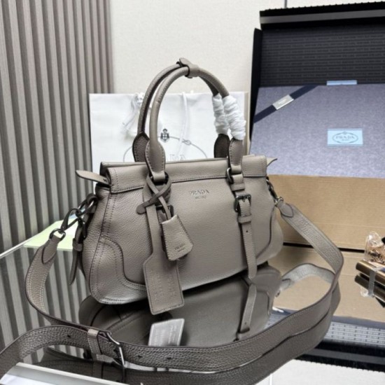Super Clone Replica Tote/Shopping Bag Prada Large 1BG604 Gray Top Replica Tote/Shopping Bag Prada Large 1BG604 Gray