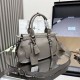 Super Clone Replica Tote/Shopping Bag Prada Large 1BG604 Gray Top Replica Tote/Shopping Bag Prada Large 1BG604 Gray