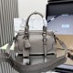 Super Clone Replica Tote/Shopping Bag Prada Large 1BG604 Gray Top Replica Tote/Shopping Bag Prada Large 1BG604 Gray