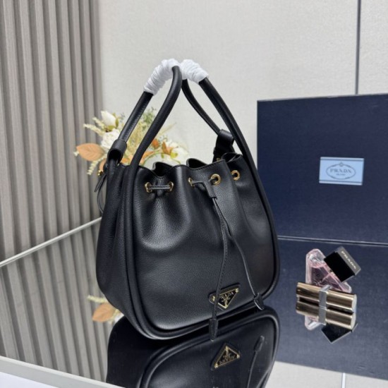 Super Clone Replica Prada Darling Mini Bucket Bag 1BE087 Black Top Replica Prada Darling Mini Bucket Bag 1BE087 Black