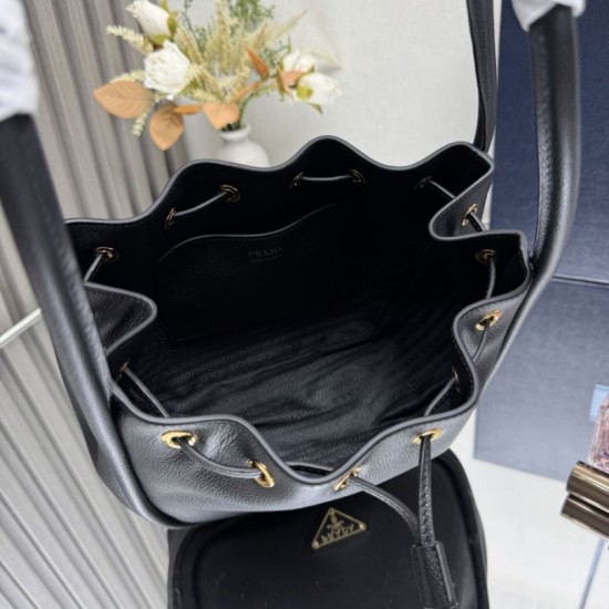 Super Clone Replica Prada Darling Mini Bucket Bag 1BE087 Black Top Replica Prada Darling Mini Bucket Bag 1BE087 Black