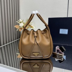 Top Replica Prada Darling Mini Bucket Bag 1BE087 Brown