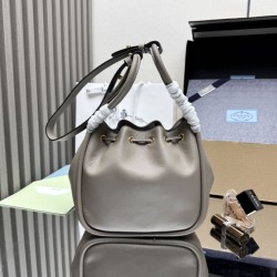 Top Replica Prada Darling Mini Bucket Bag 1BE087 Gray